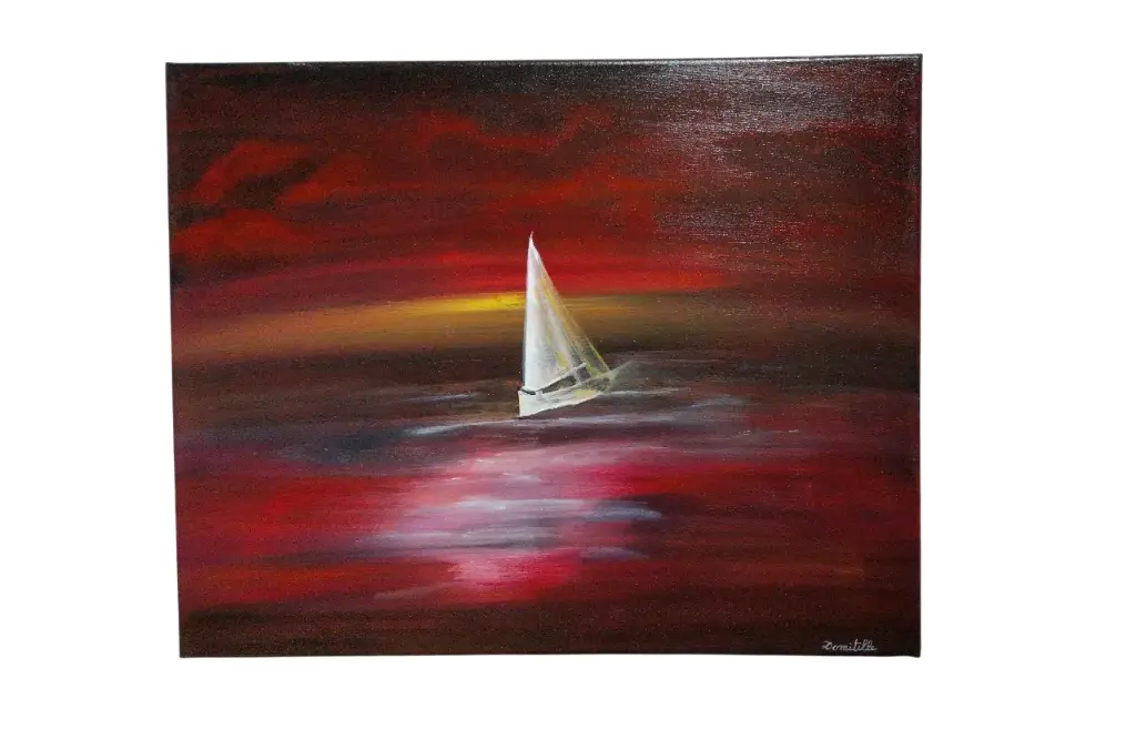Toile coton 40x50 - Au gré des flôts