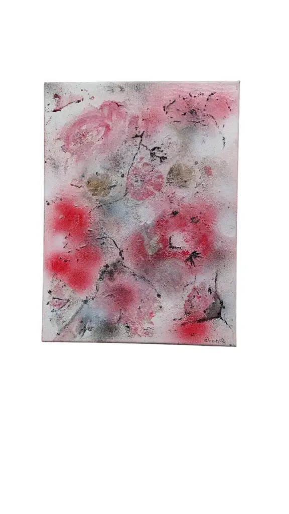 Toile coton 30x40 - Bouquet final