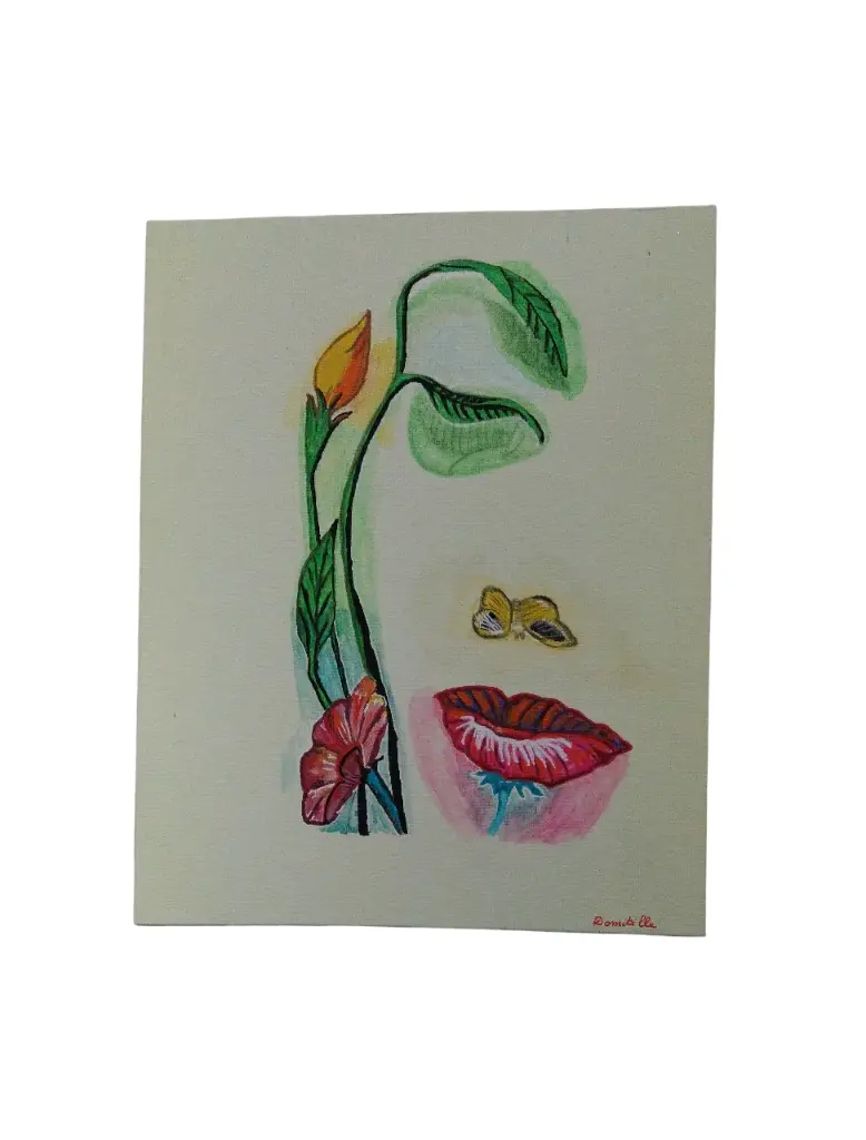 Entoilé 24x30 - La femme fleur