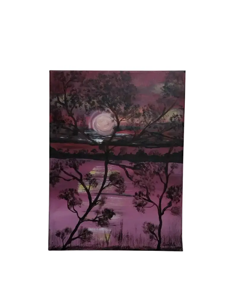 Toile coton 30x40 - Purple Lake