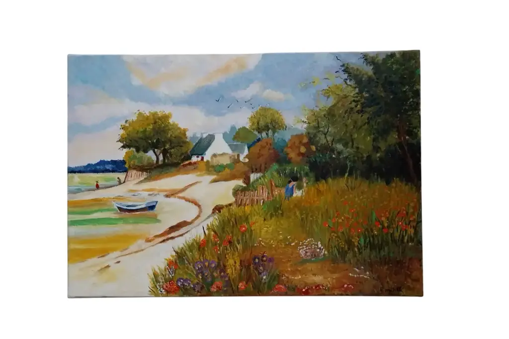 Toile coton 38x55 - Bord de mer