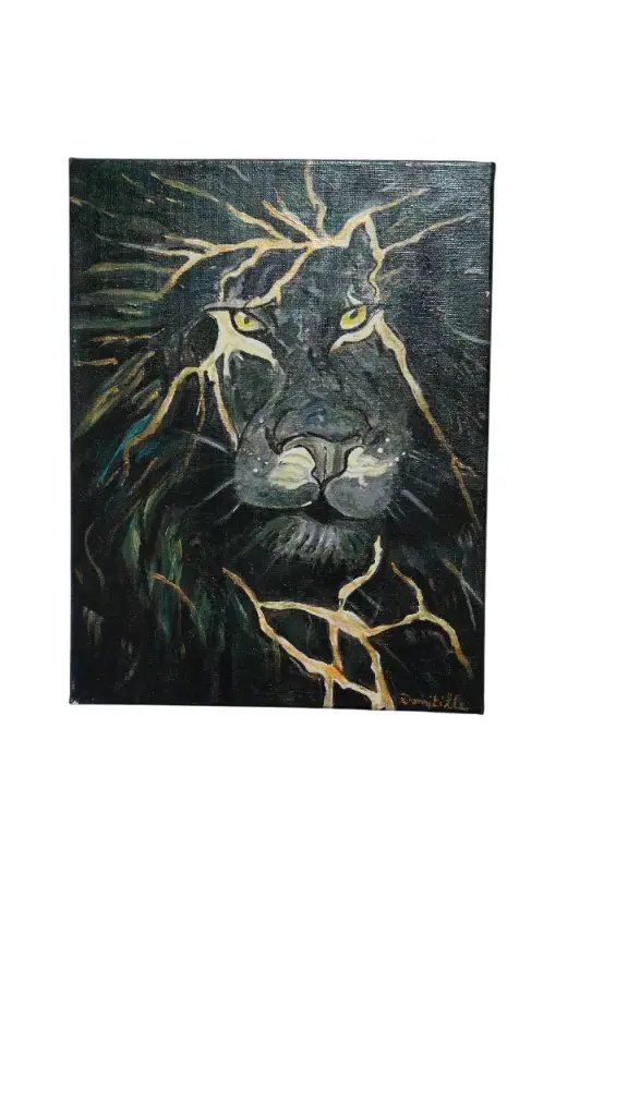 Toile coton 30x40 - Le foudroyé 