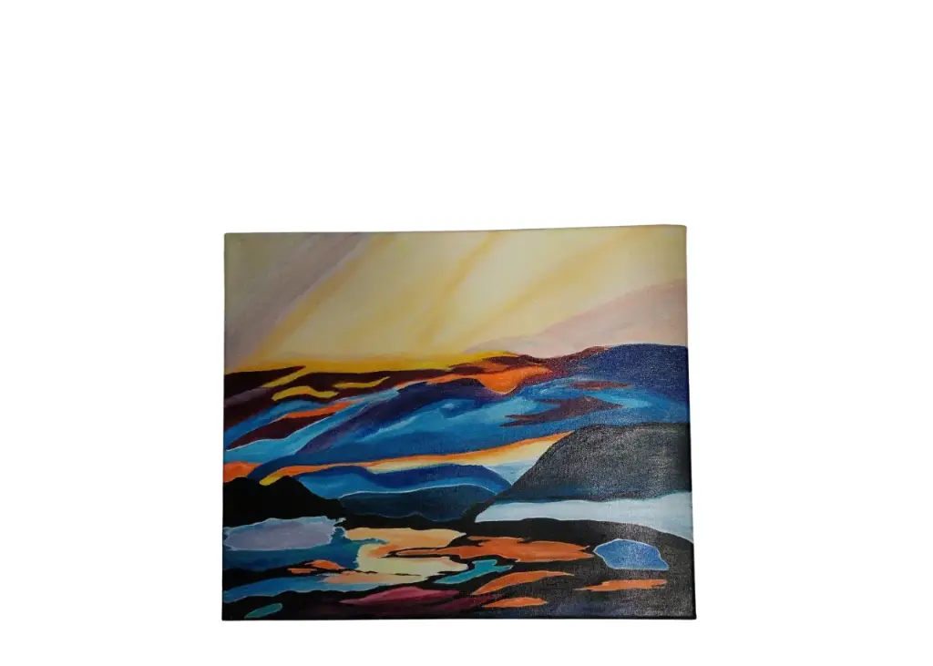 Toile coton 38x46 - Monde parallèle 