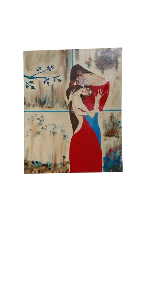 Toile coton 40x50 - le couple
