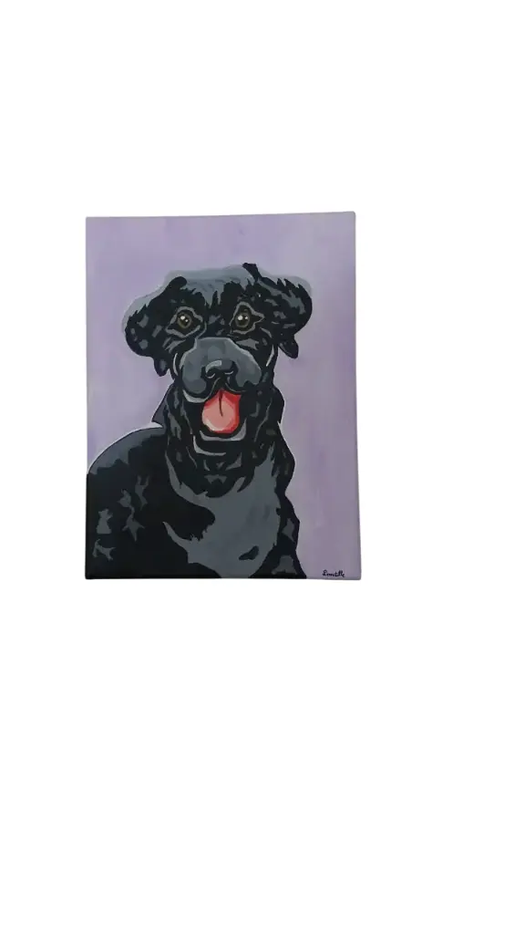 Toile coton 30x40 - Bon toutou