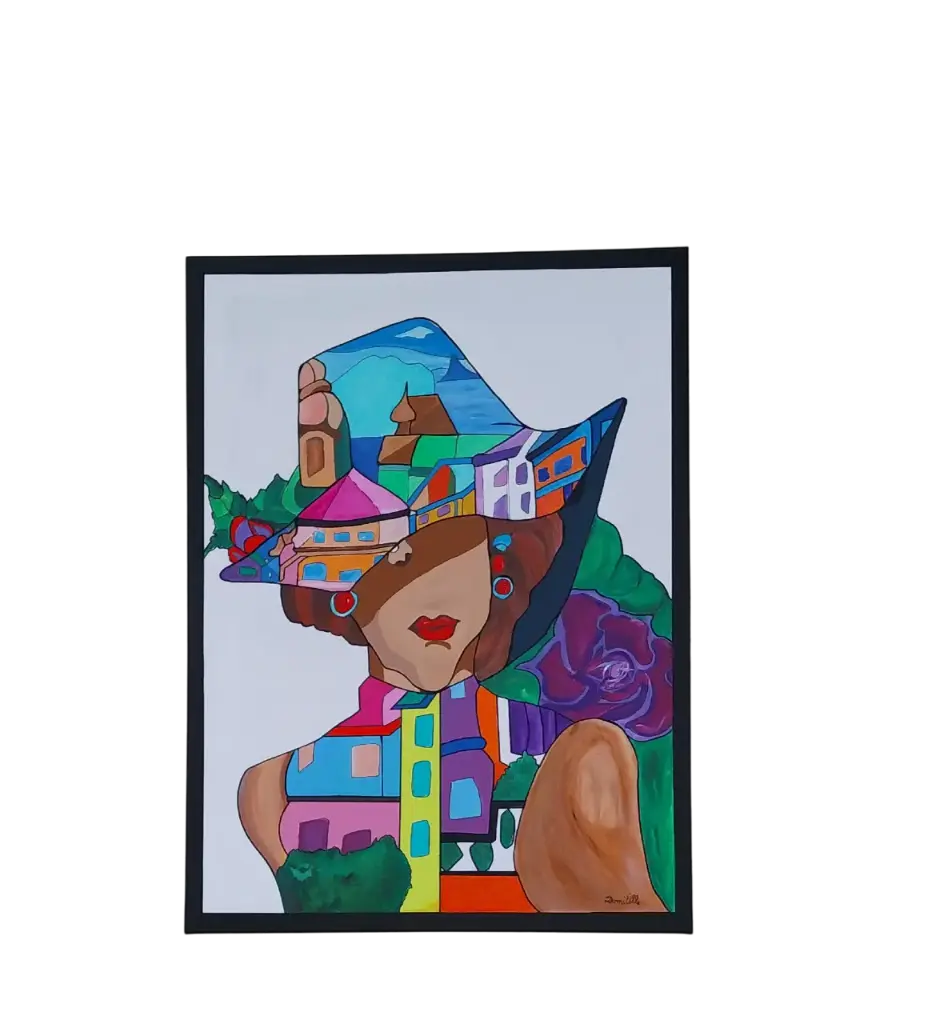 Toile coton 60x80 - Femme Building