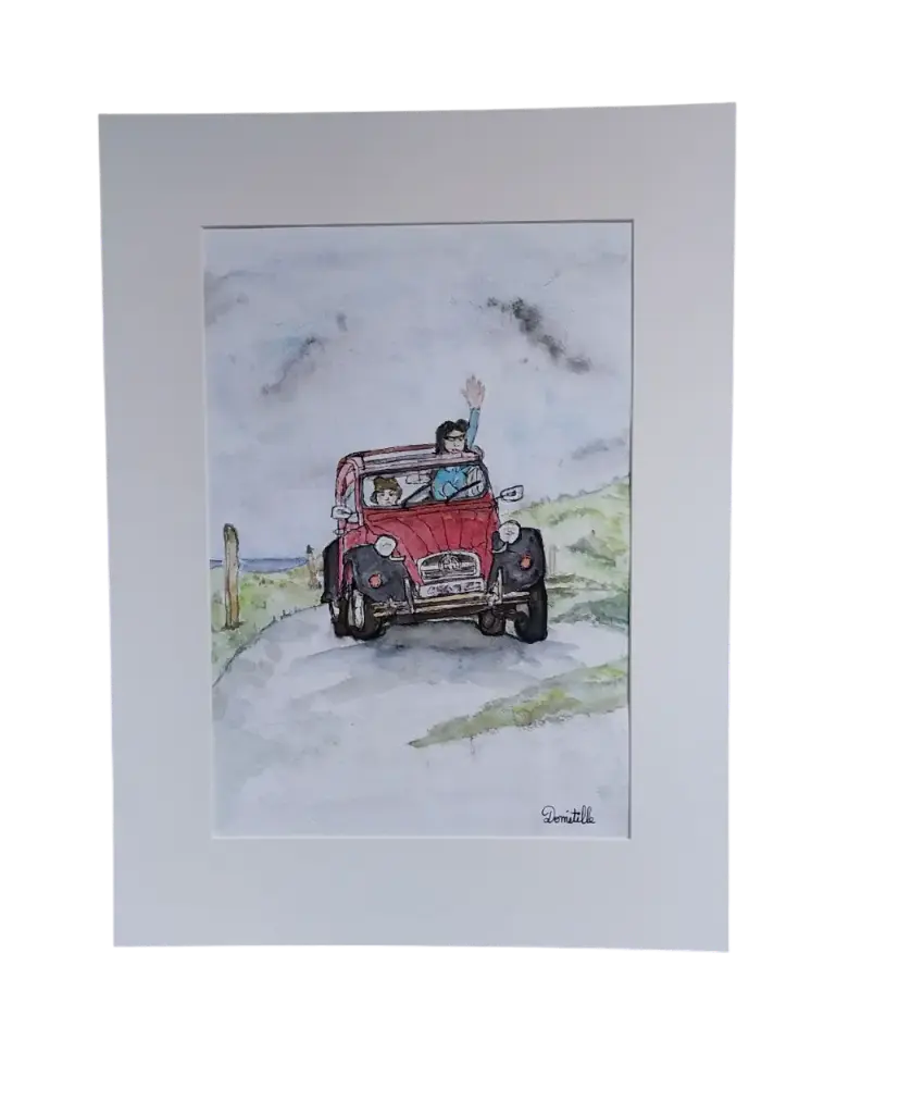 Aquarelle 30x40 - 2CV Charleston