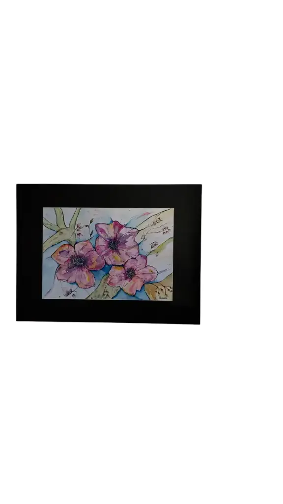 Aquarelle 30x40 - Fleurs séchées