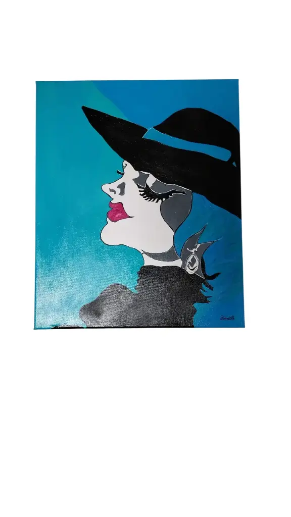 Toile coton 38x46 - Bleu comme toi