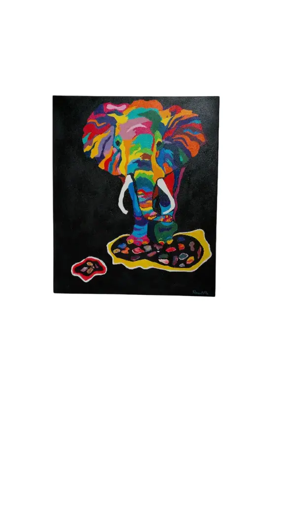 Toile coton 46x55 - Eléphant PopArt