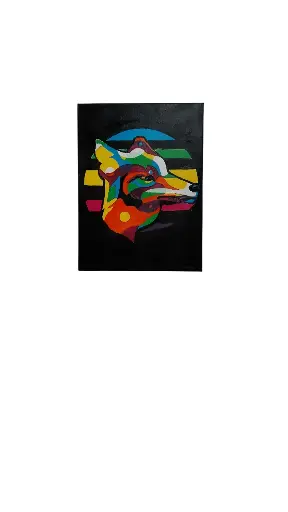 Toile coton 30x40 - Le coyote