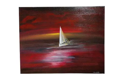 Toile coton 40x50 - Au gré des flôts