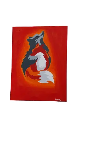 Toile coton 30x40 - Inséparable 