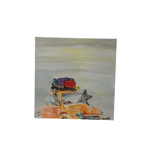 Entoilé 25x25 - Vive les vacances