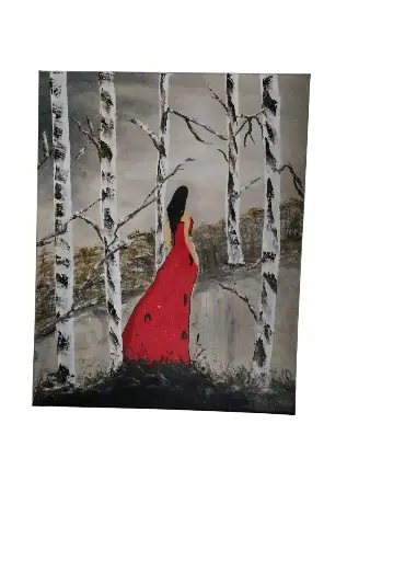 Toile coton 40x50 - A travers bois
