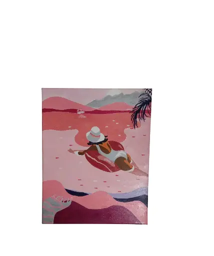 Toile coton 40x50 - Pink Lady