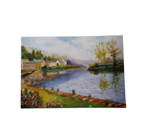 Toile coton 38x55 - Sur les rives