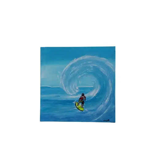 Toile coton 30x30 - Le surfeur