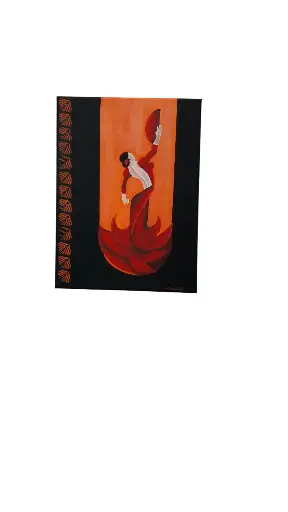 Toile coton 30x40 - La danseuse de flamenco 