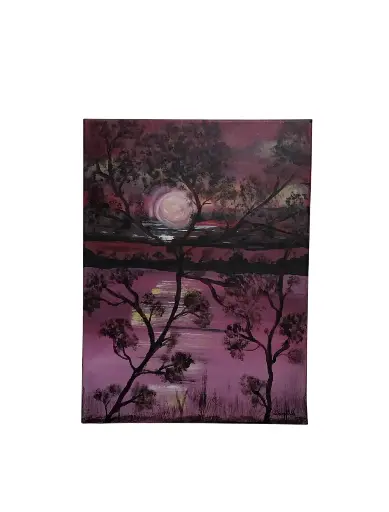 Toile coton 30x40 - Purple Lake