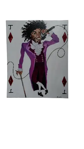 Toile coton 40x50 - Caricature Prince