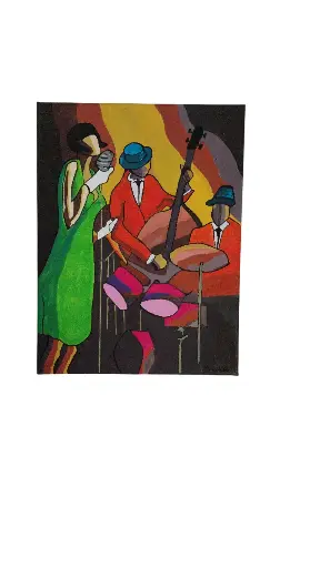 Toile coton 30x40 - Sur un petit air de Jazz