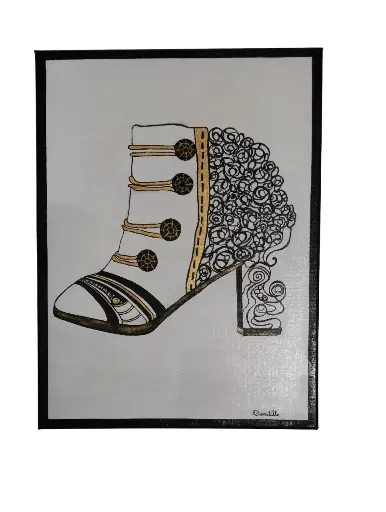 Toile coton 30x40 - La bottine stylée