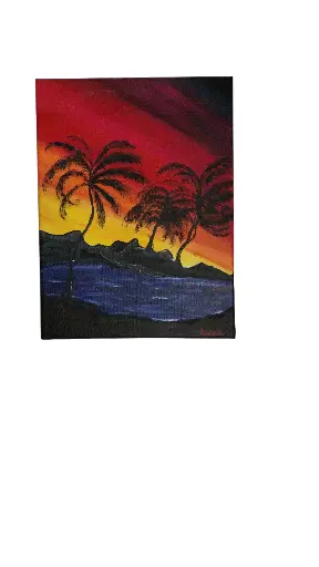 Toile coton 30x40 - Sous les tropiques