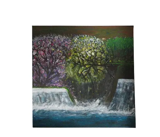 Toile coton 50x50 - Dans les eaux