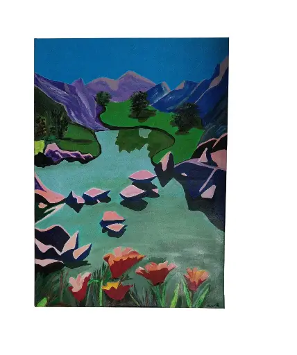 Toile coton 50x70 - La coulée douce