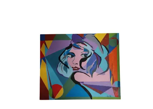 Entoilé 38x46 - La femme cubique