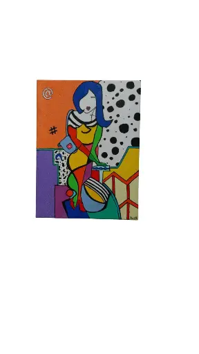Toile coton 30x40 - Fun Girl