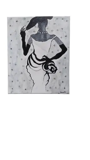 Toile coton 30x40 - La Parisienne