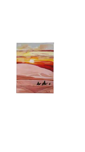 Toile coton 30x40 - La caravane 