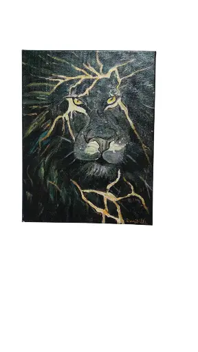 Toile coton 30x40 - Le foudroyé 