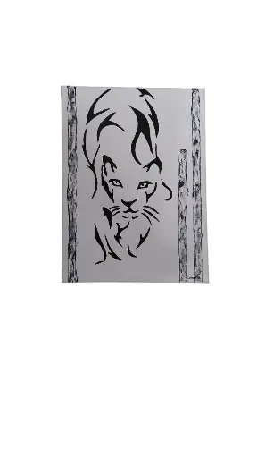 Toile coton 30x40 - Le félin