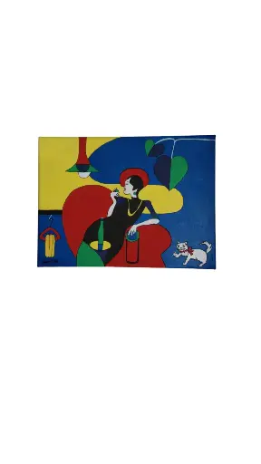 Toile coton 30x40 - Retour à la maison