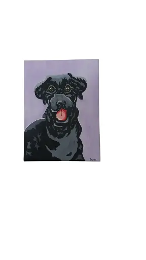 Toile coton 30x40 - Bon toutou