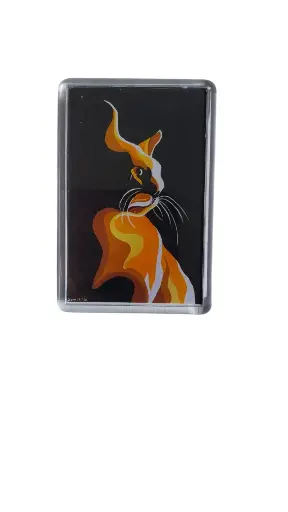 Magnet 5.1x7.7 - Chat jaune