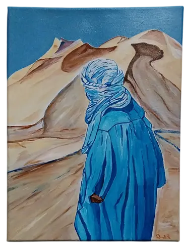 Toile coton 30x40 - Le touareg