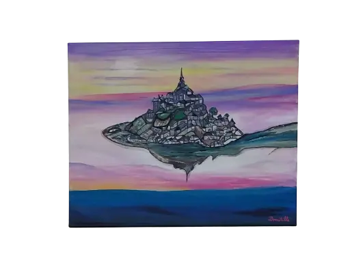 Toile coton 40x50 - Le Mont Saint Michel