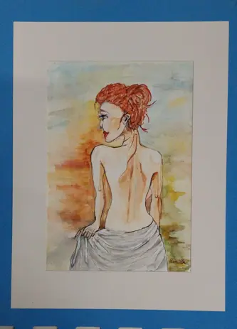 Aquarelle 30x40 - La femme rousse