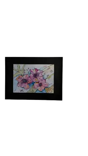 Aquarelle 30x40 - Fleurs séchées