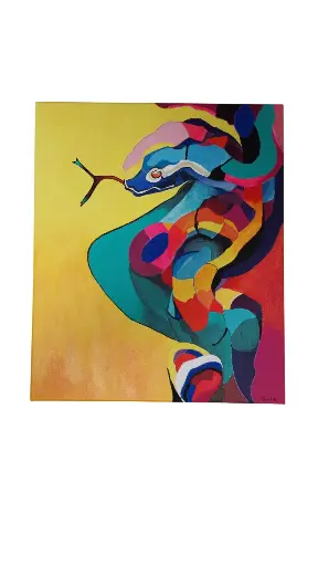 Toile coton 55x46 - Snake