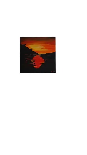 Toile coton 40x40 - Soleil couchant