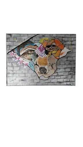 Toile coton 30x40 - Street art
