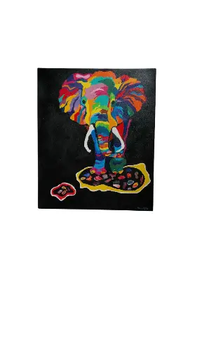 Toile coton 46x55 - Eléphant PopArt